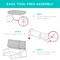 Best Choice Products Linen Sectional Sofa Couch w/ Chaise Lounge, Reversible Ottoman Bench